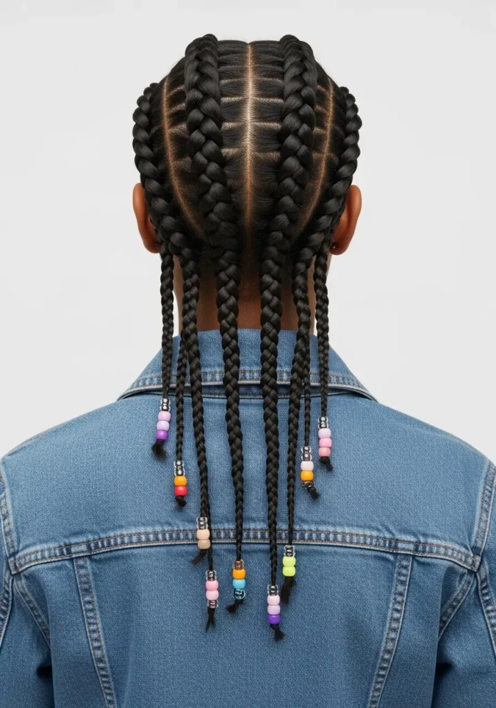 Beaded Ends African Braids Finish