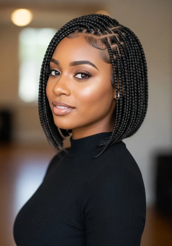 Bob Length African Braids Chic Look