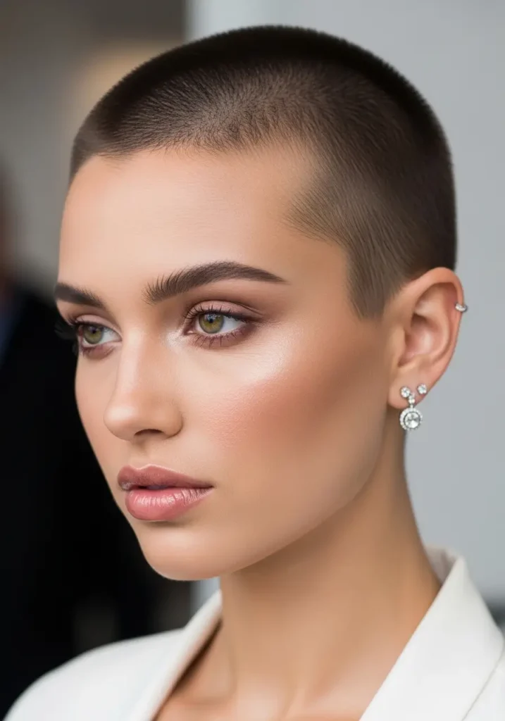 Bold Buzzed Feminine Cut