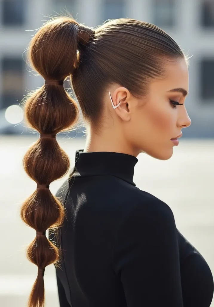 Bubble Ponytail Statement Style