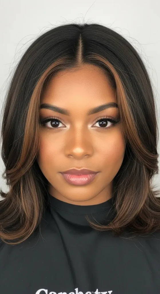 Caramel Face-Framing Highlights