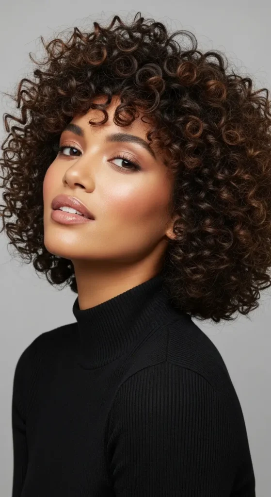 Chin-Length Defined Curls