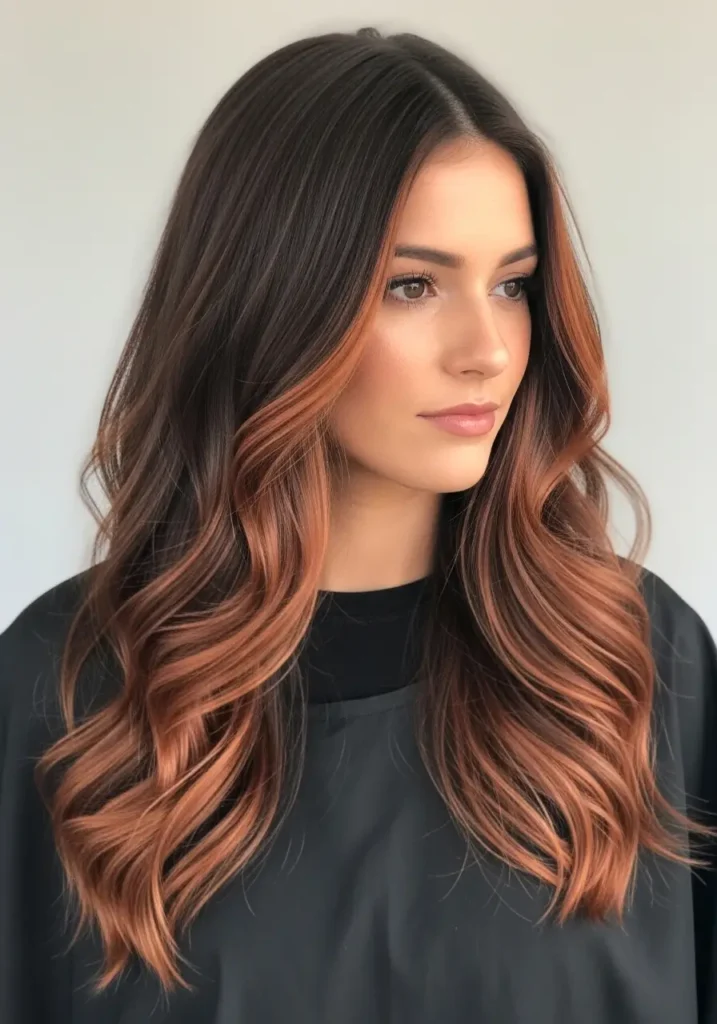 Chocolate and Copper Calico Waves