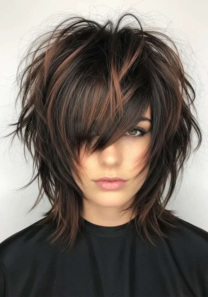 Choppy Shoulder Length Rocker Bob