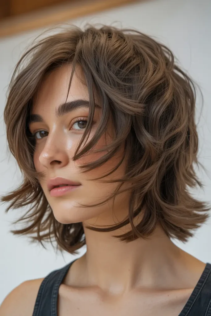 Choppy Shoulder-Length Shag