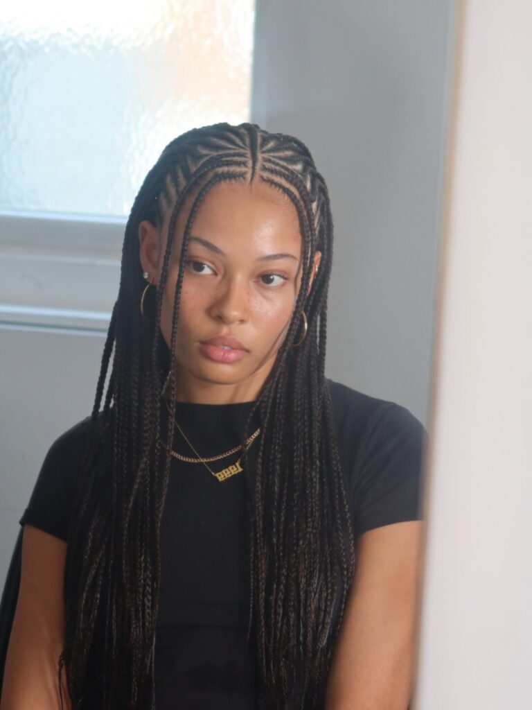 Classic Center Part Fulani Braids
