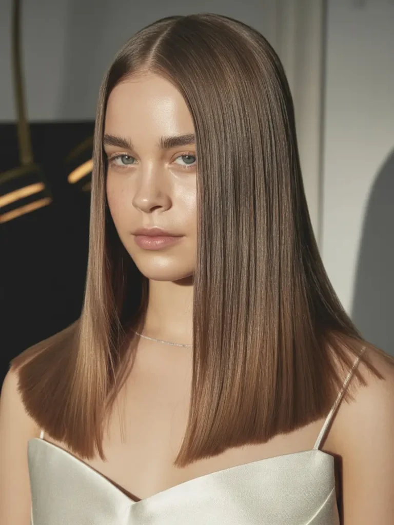 Classic Straight Hair With Middle Part