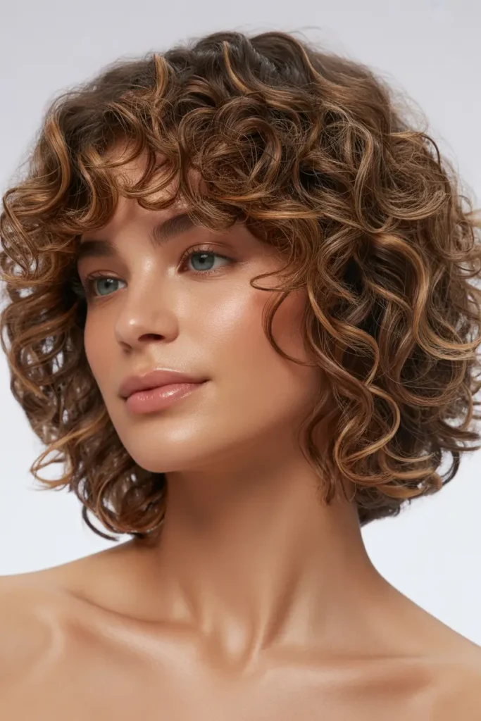 Curly Bob with Soft Layers