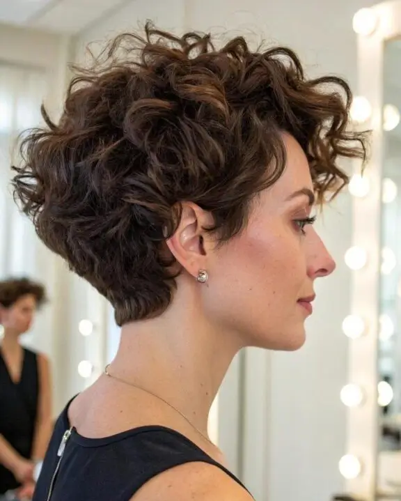 Curly Pixie Style