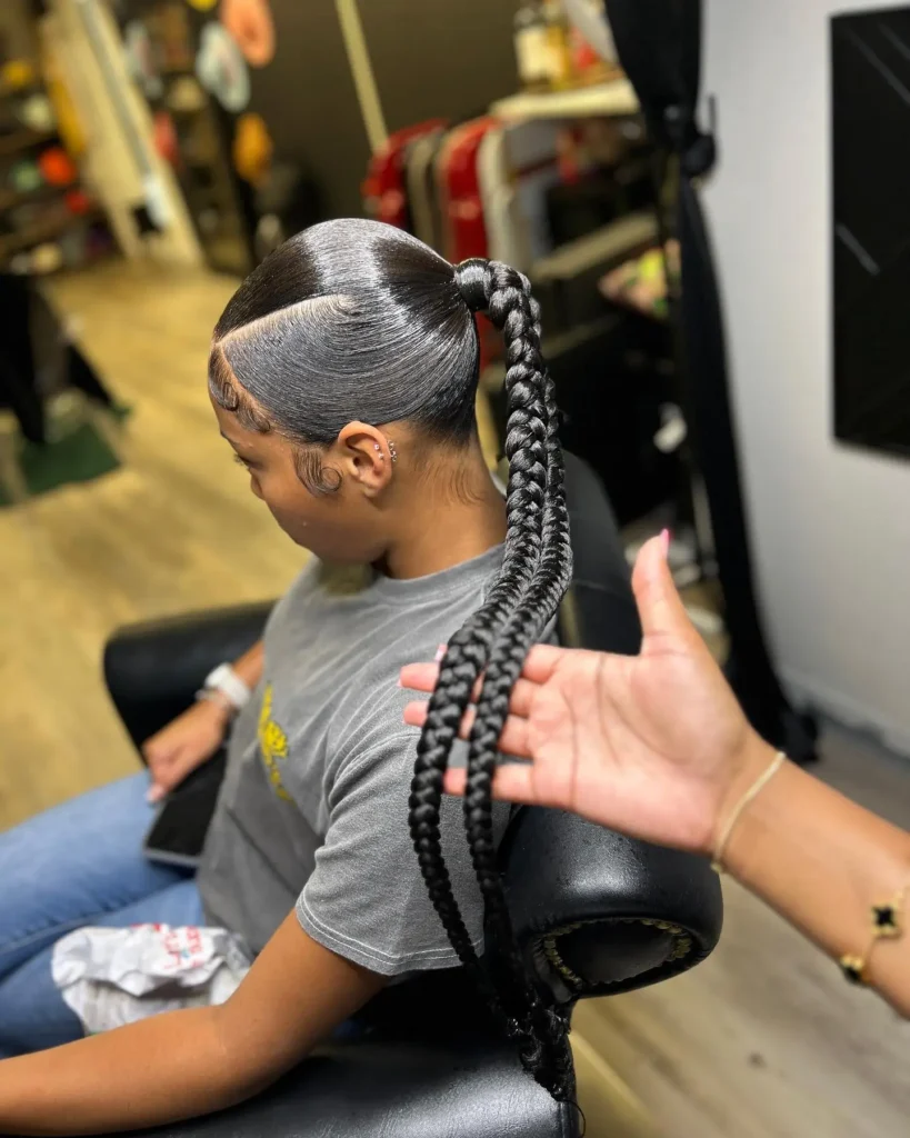 Double Braided Ponytail