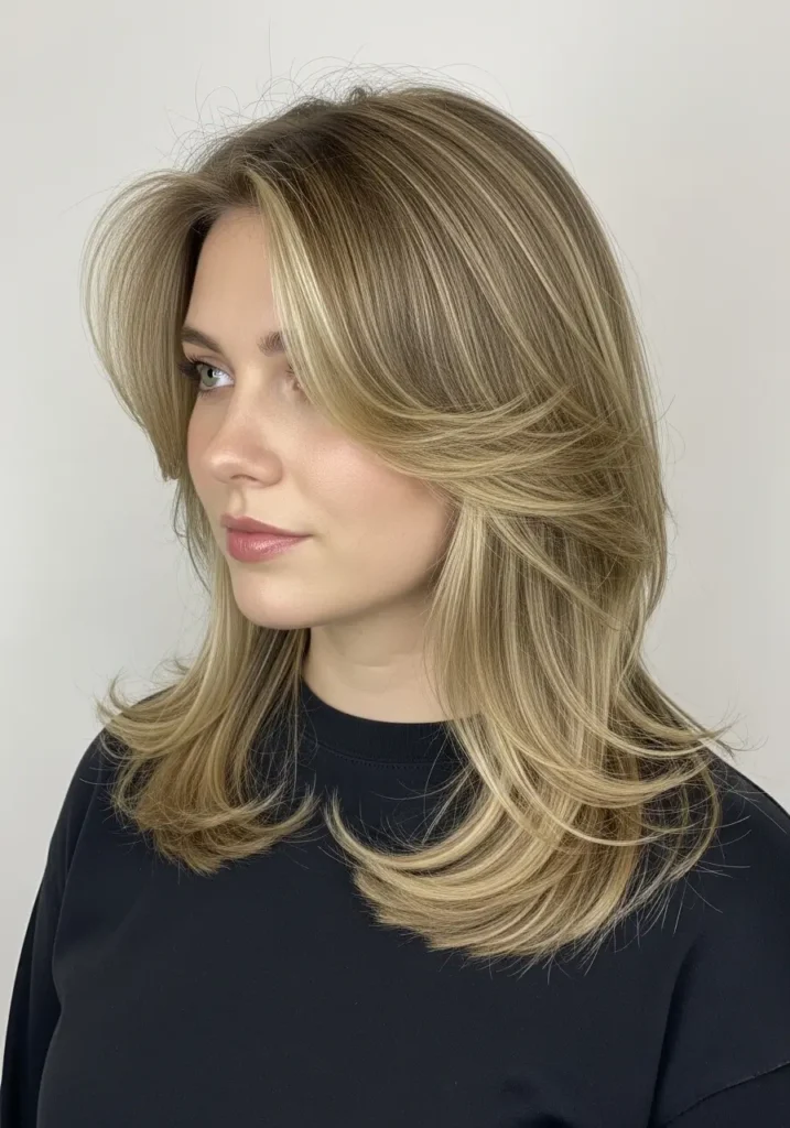 Face Framing Bangs with Layers and Waves