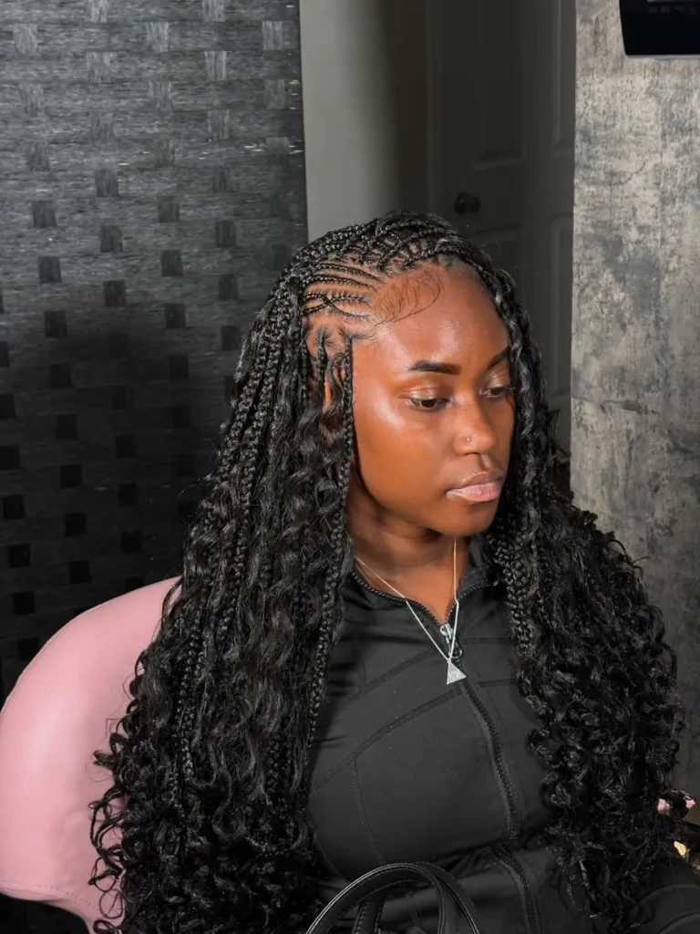 Fulani Braids with Face Framing Braids
