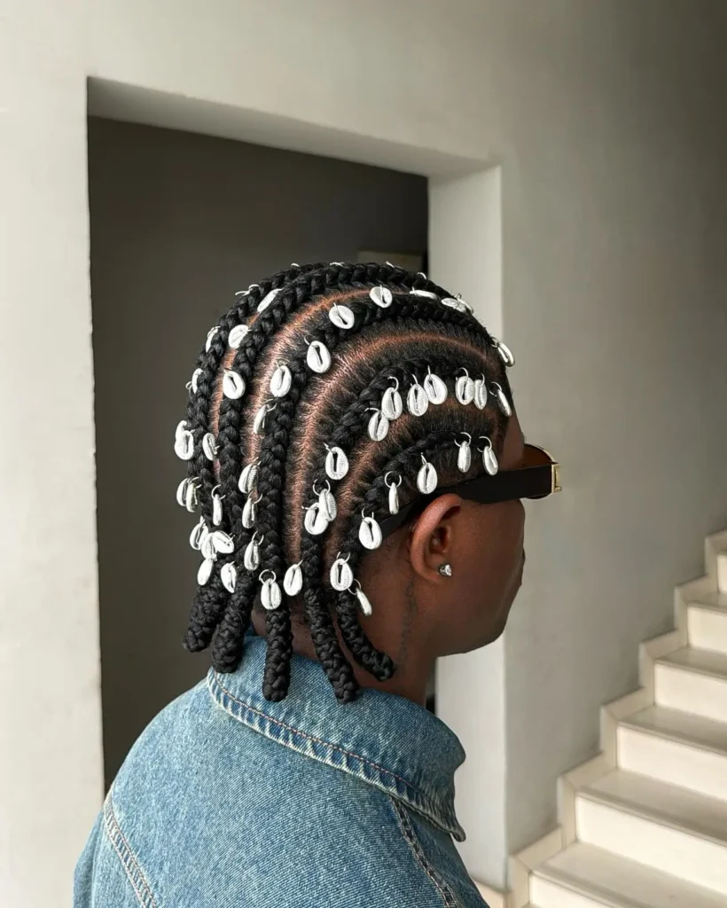Fulani Braids with Shell Accessories