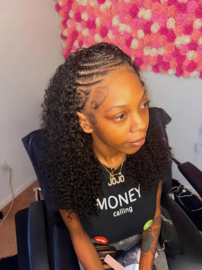 Half Up Fulani Braids Style