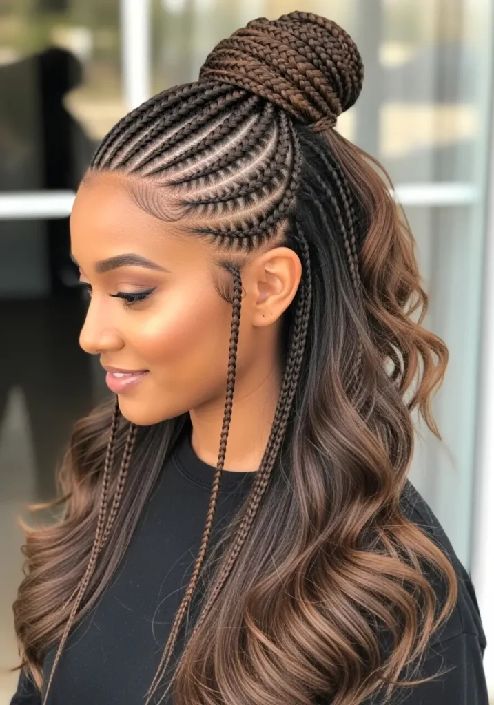 Half Up Half Down Braids