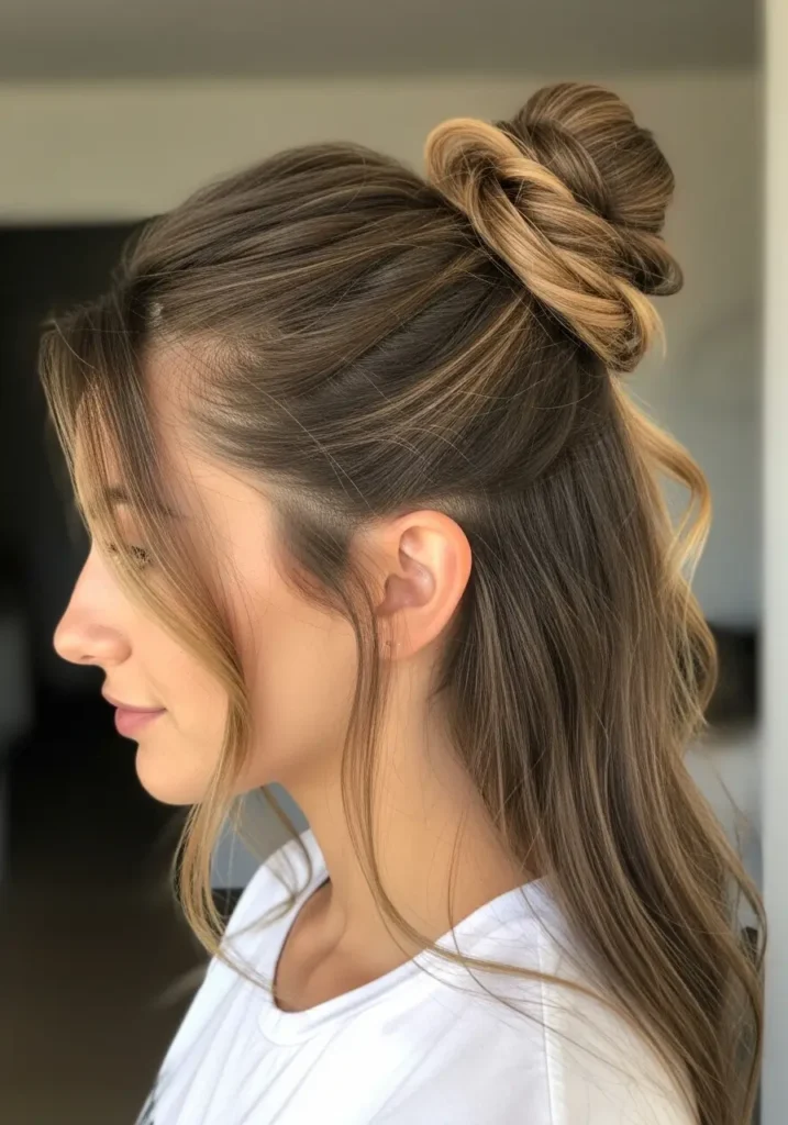 Half-Up Knotted Bun