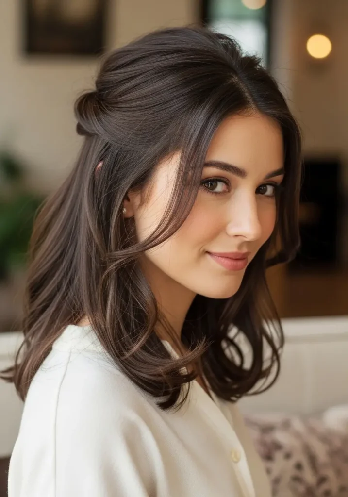 Half-Up Soft Twist Style