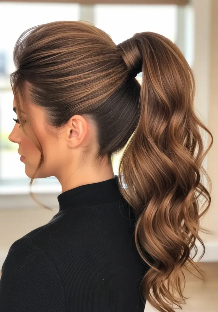 High Ponytail with Volume