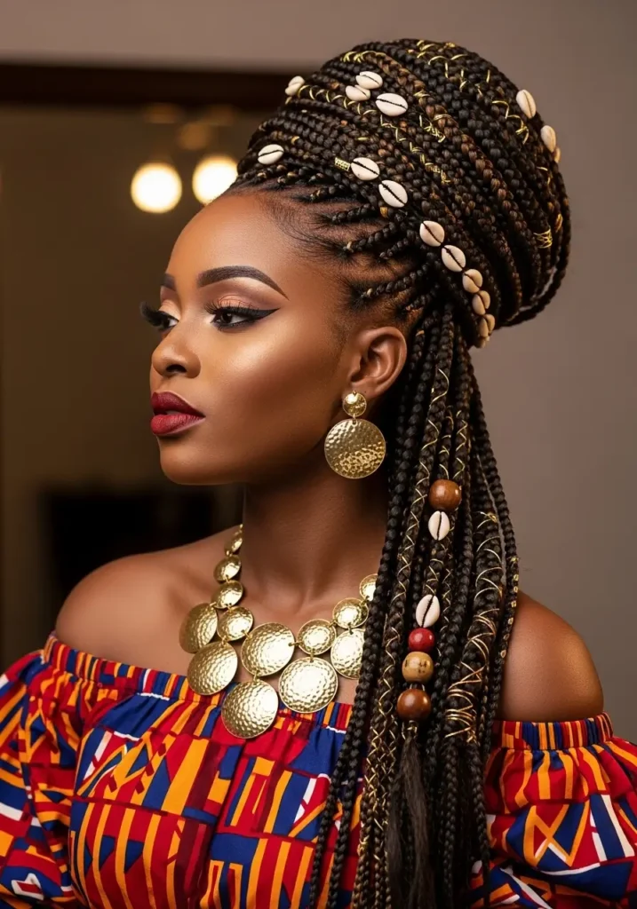 Jumbo African Braids Statement Look