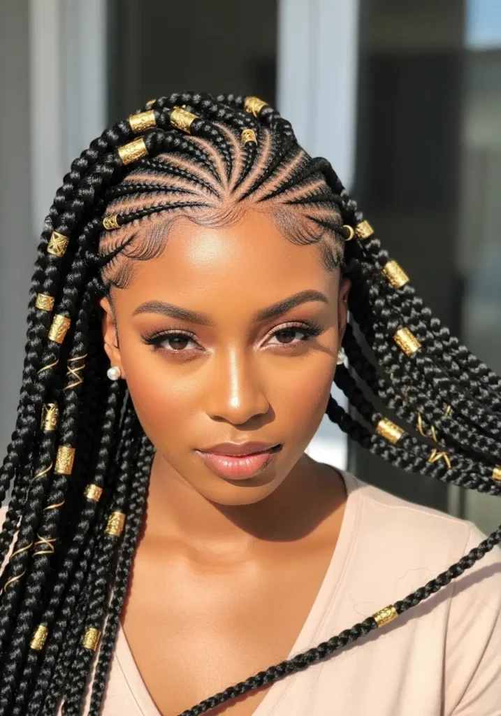 Jumbo Fulani Braids for Statement Style