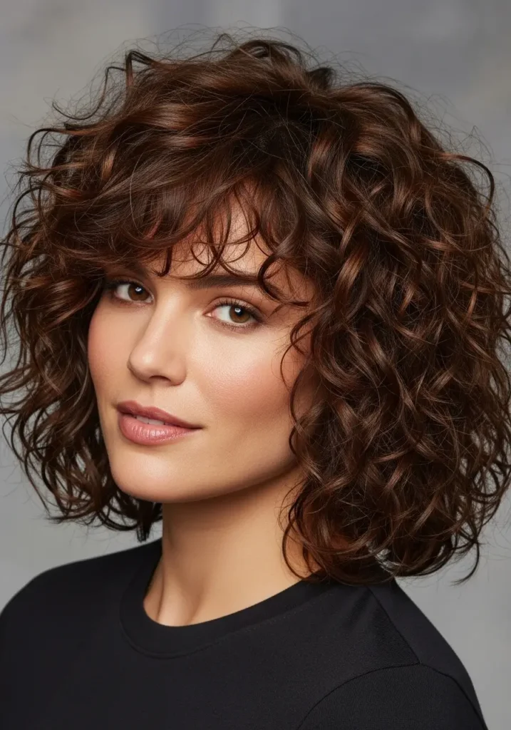 Layered Curly Bob