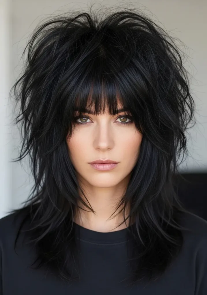 Layered Rocker Cut with Curtain Bangs