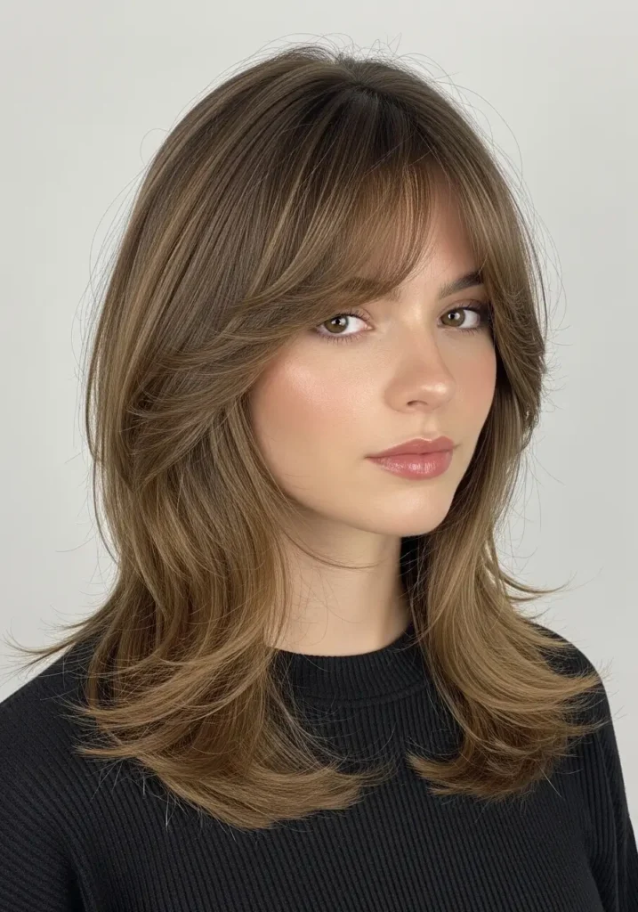 Layered Volume Face Framing Bangs