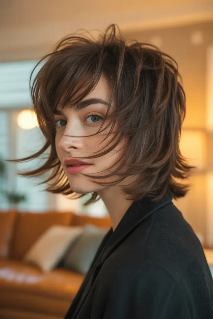 Layered Wolf Cut with Movement