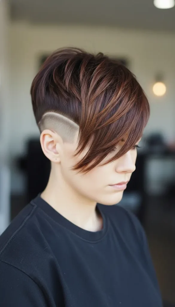 Long Fringe Pixie Undercut