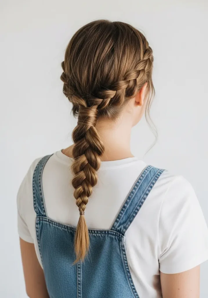 Low Braided Ponytail