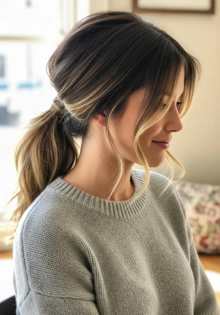 Messy Chic Low Ponytail