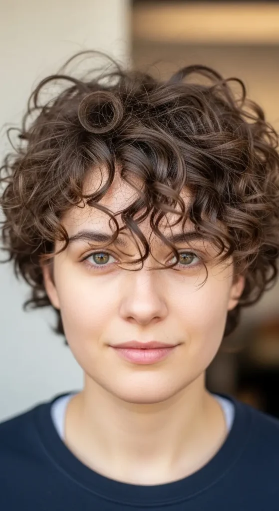 Messy Curly Pixie