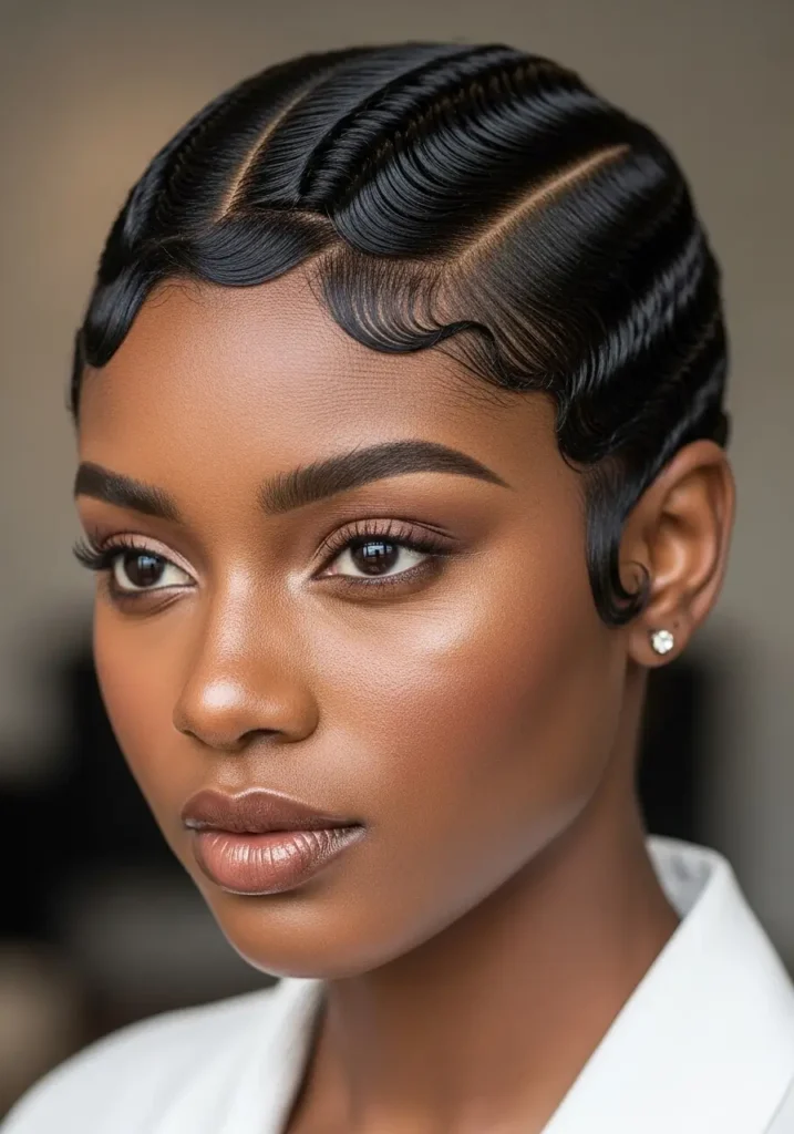 Pixie with Defined Finger Waves