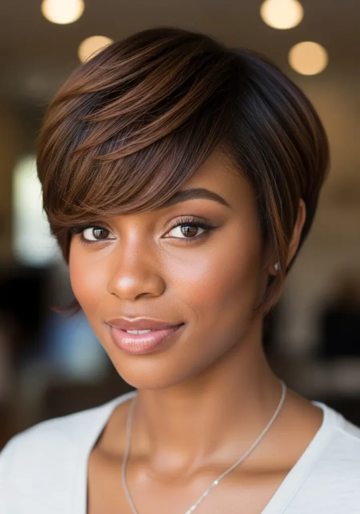 Pixie with Long Bangs