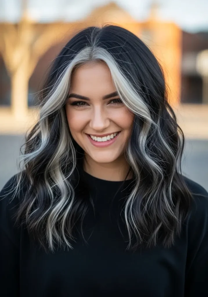 Platinum Peekaboo Highlights for Playful Contrast