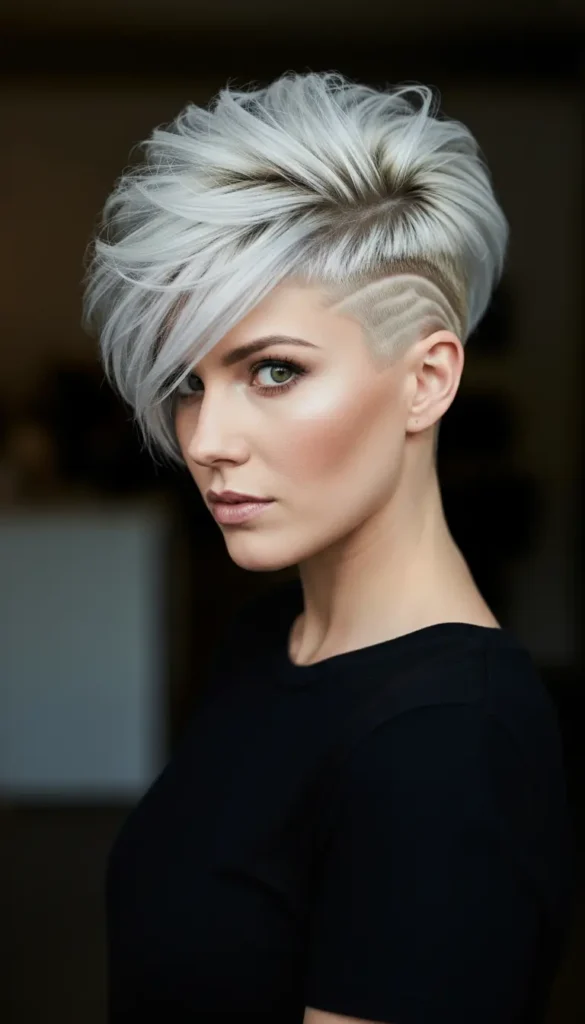 Platinum Pixie Undercut Statement