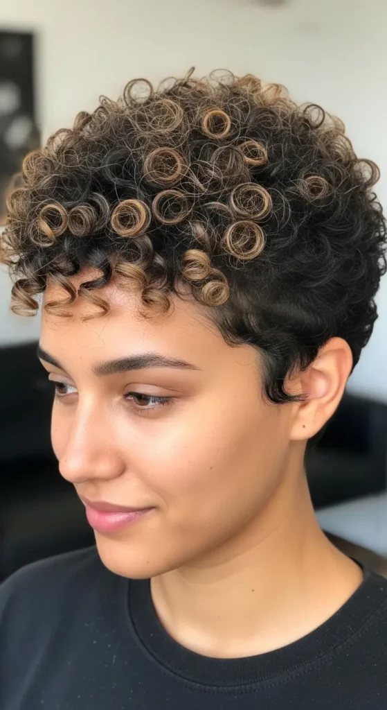Rounded Curly Crop