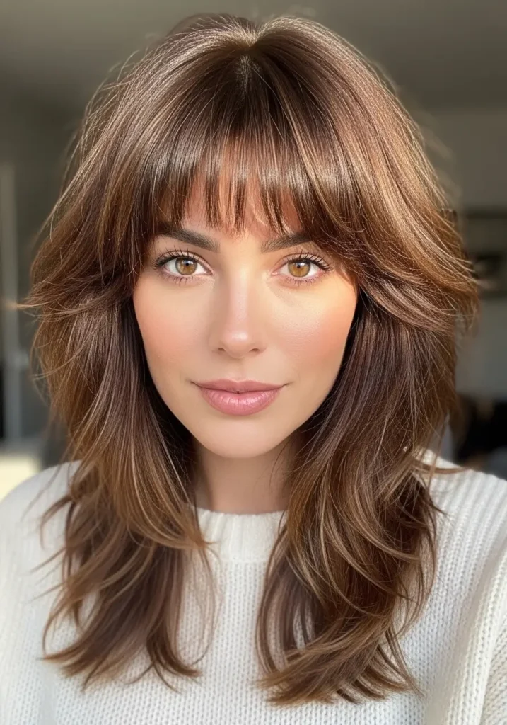 Shag-Inspired Face Framing Bangs