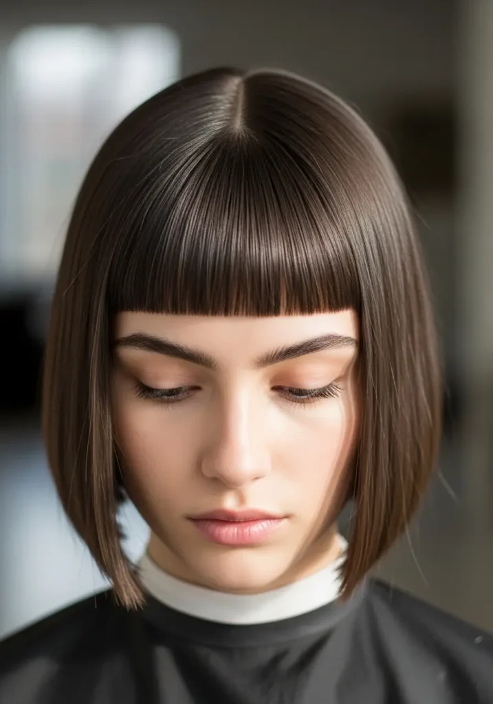 Sharp Blunt Chin Cut