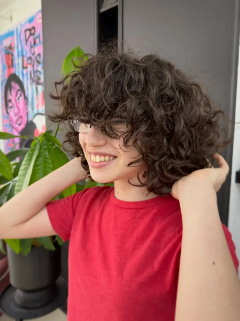 Short Curly Shag Cut