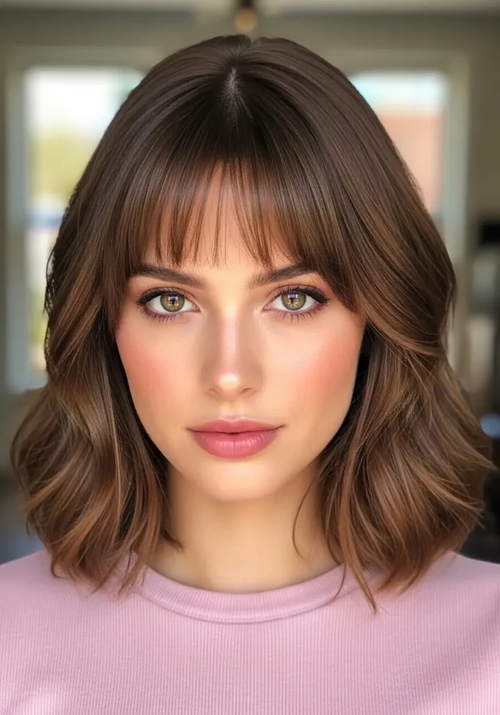 Short Soft Face Framing Bangs