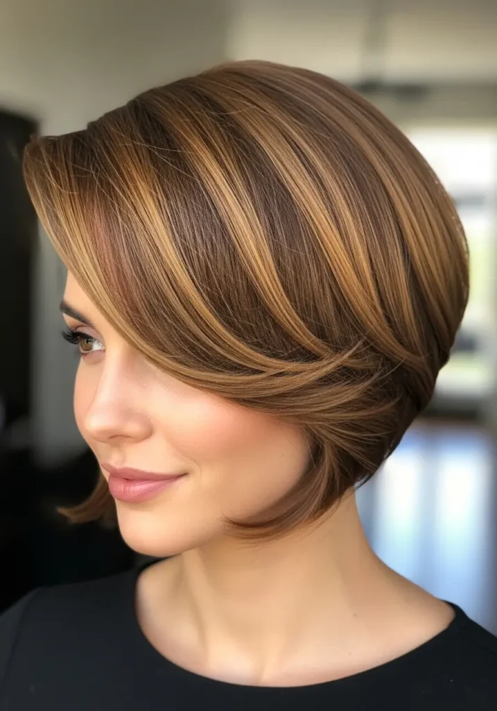Side-Swept Short Bob