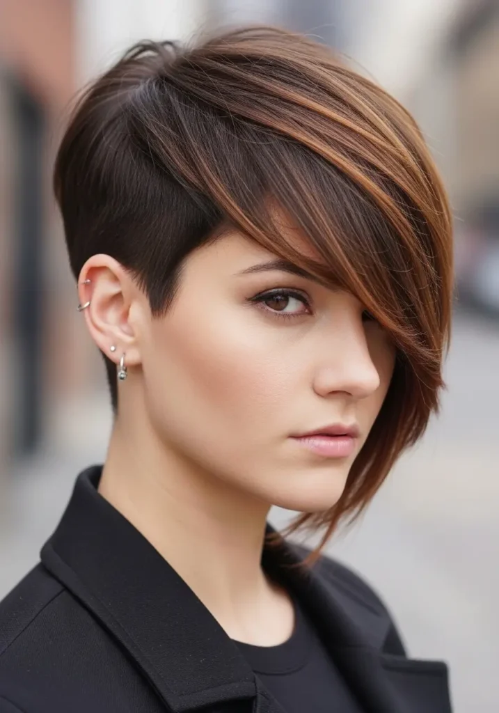 Sleek Asymmetrical Short Cut