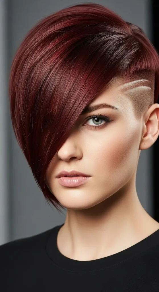 Sleek Side-Swept Pixie Undercut