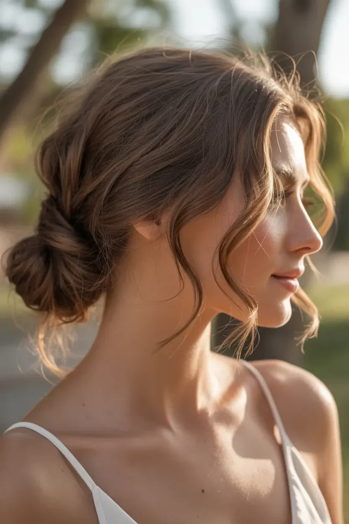 Soft Messy Low Bun