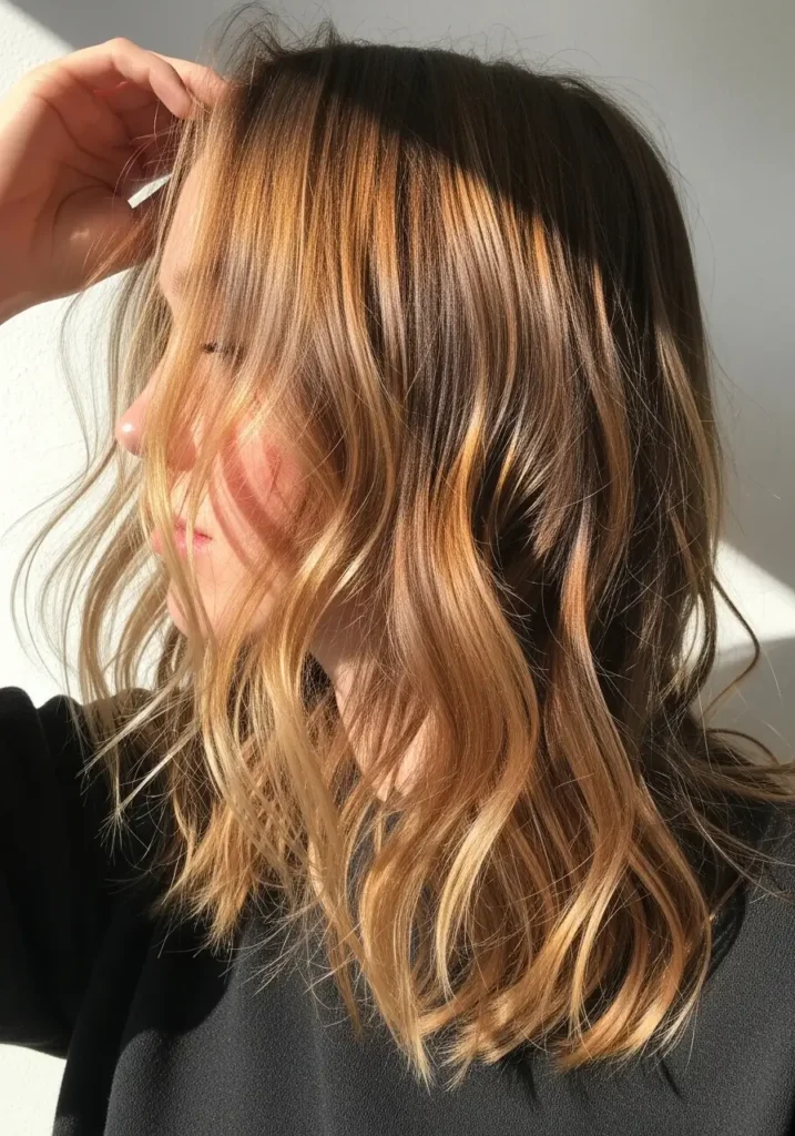 Sunlit Blonde Calico Texture