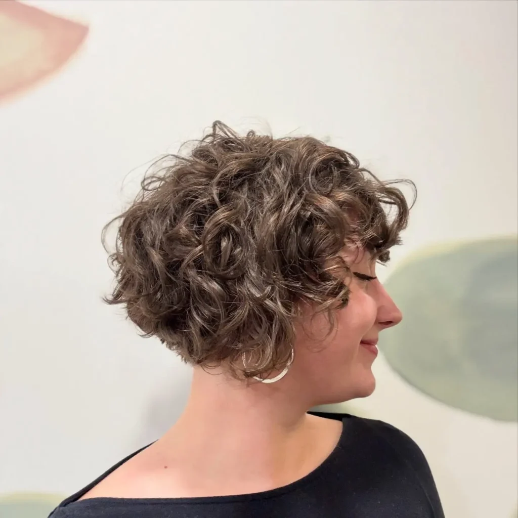 Textured Curly French Bob