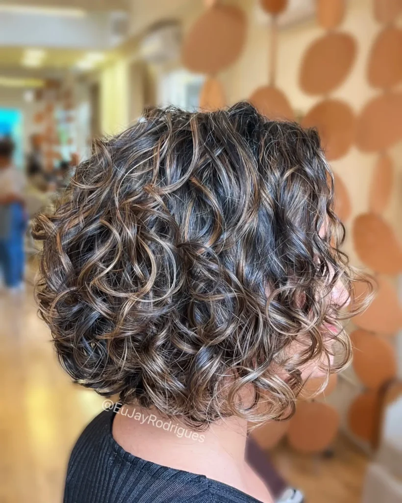 Tousled Curly Lob