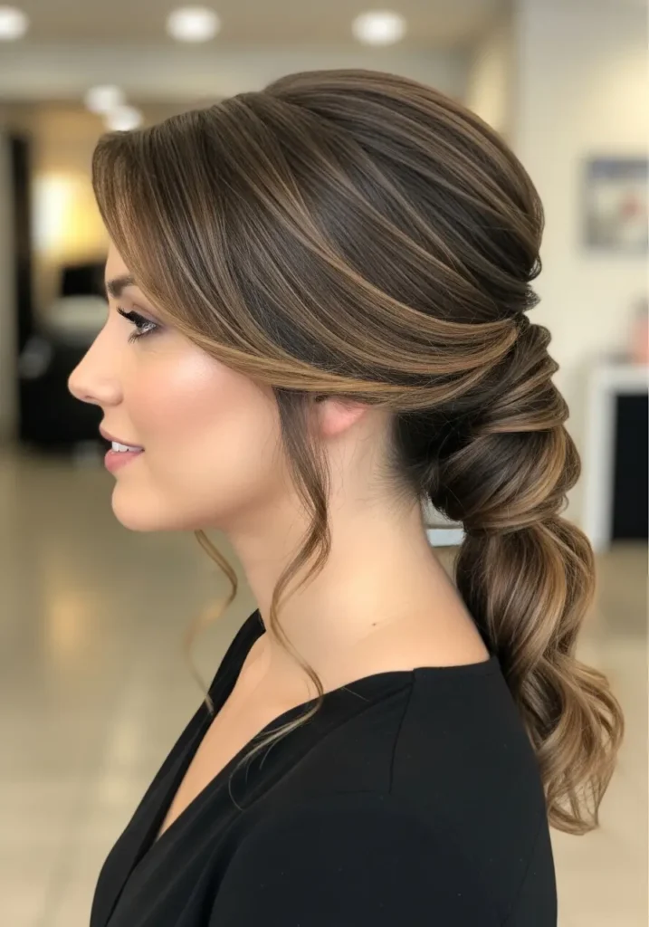 Twisted Low Ponytail