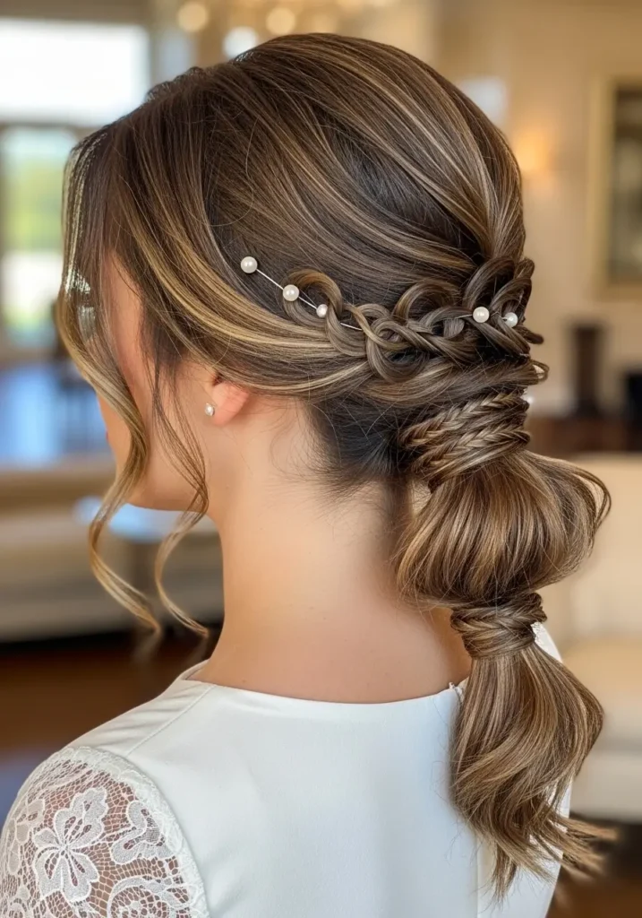 Twisted Low Ponytail with Romantic Detail